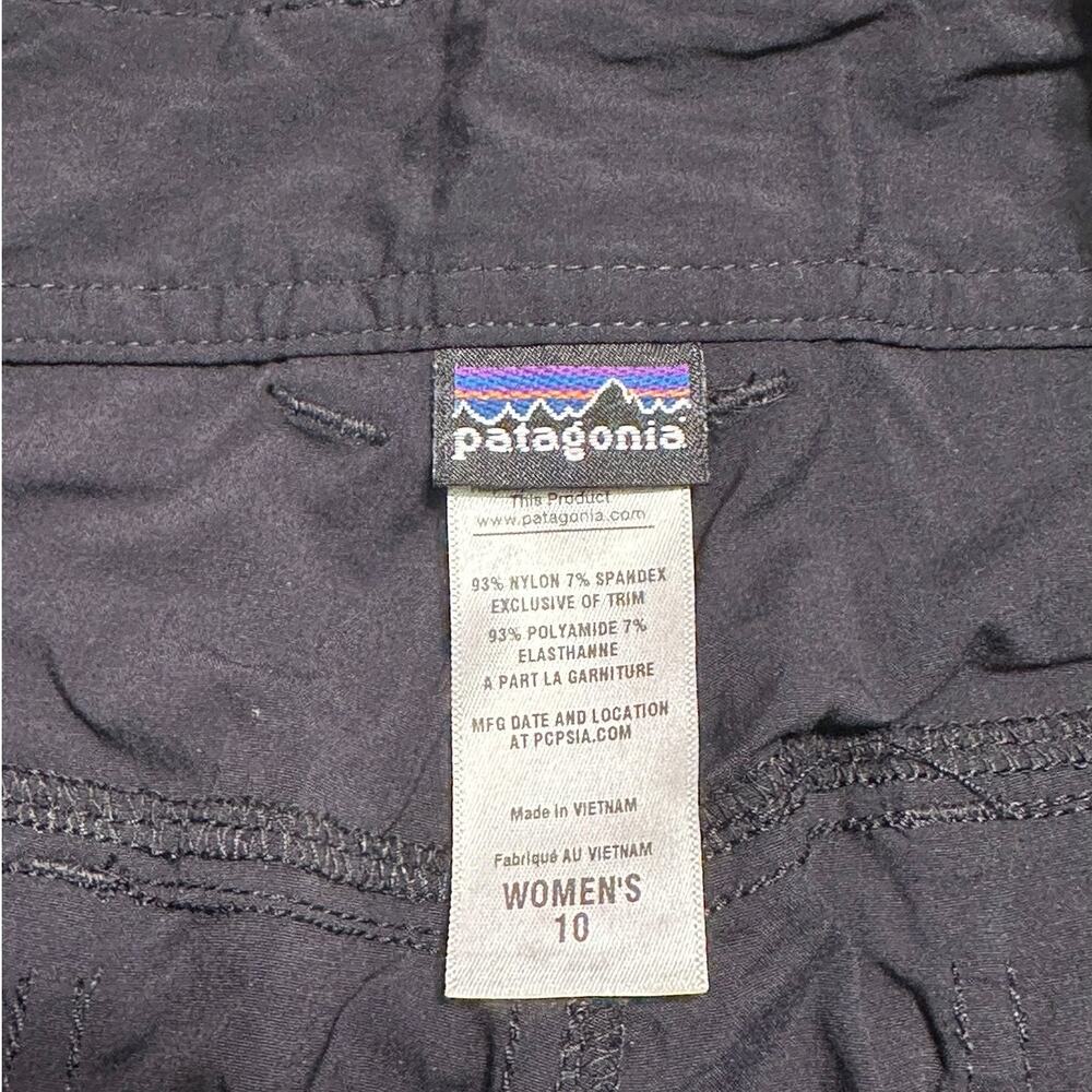 Patagonia Black Nylon Roll Tab Pants Women's Size 10 Outdoor Hiking - Picture 3 of 9